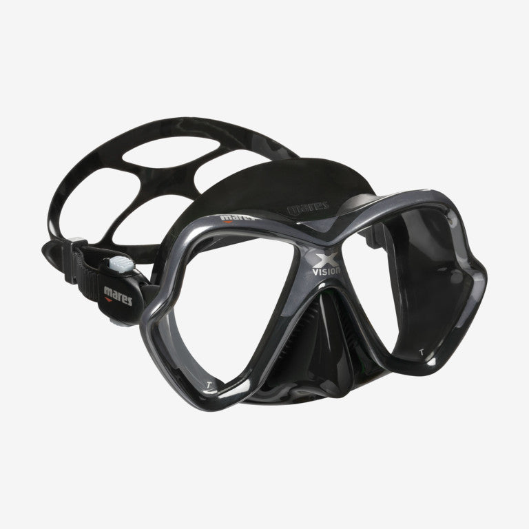 Mares X-Vision Mask Black Skirt with Black Antracite frame | Dive Rutland