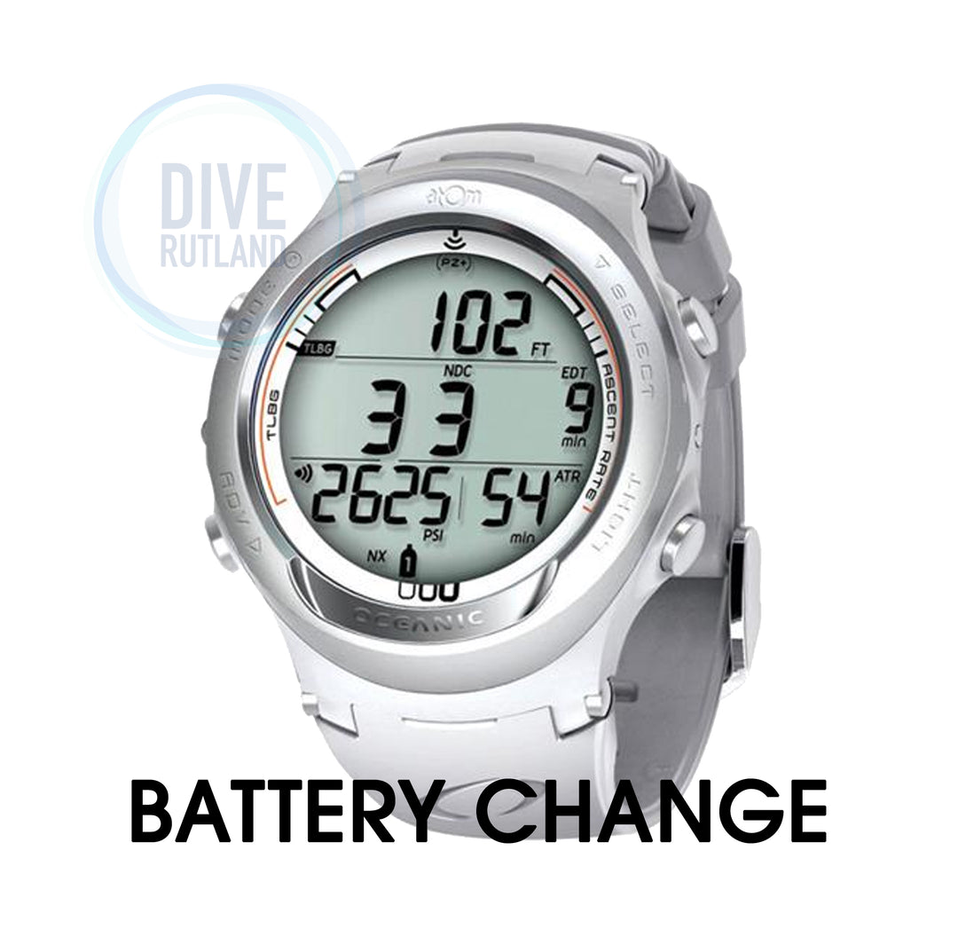 Dive Rutland Battery Change Oceanic Atom