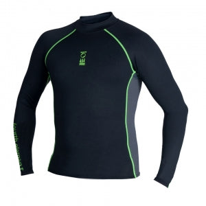 Fourth Element Hydroskin Mens Long Sleeve Black Green | Dive Rutland