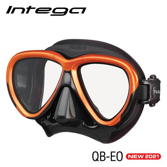Tusa Intega Mask Black Skirt Energy Orange | Dive Rutland