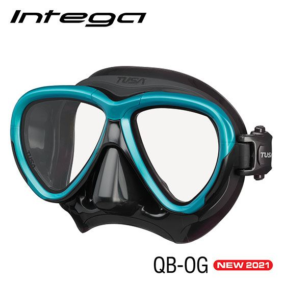 Tusa Intega Mask Black Skirt Ocean Green | Dive Rutland