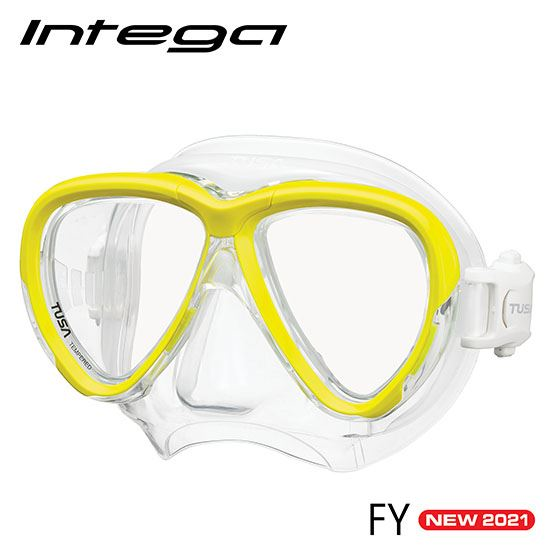 Tusa Intega Mask Yellow | Dive Rutland