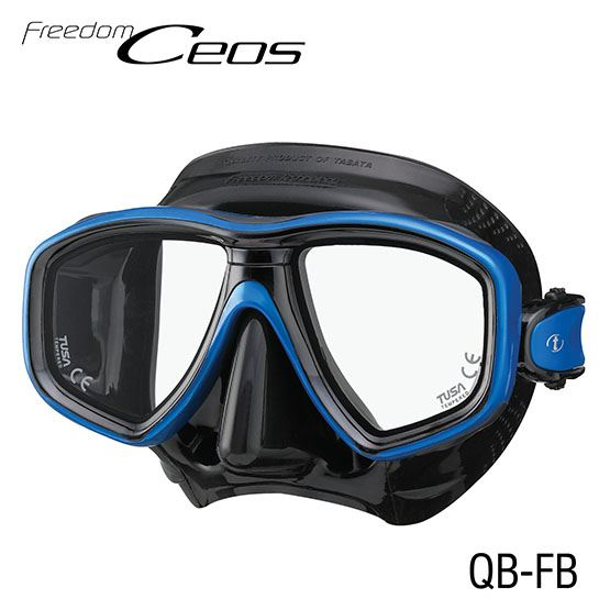 Tusa Ceos Mask Black Fishtail Blue | Dive Rutland