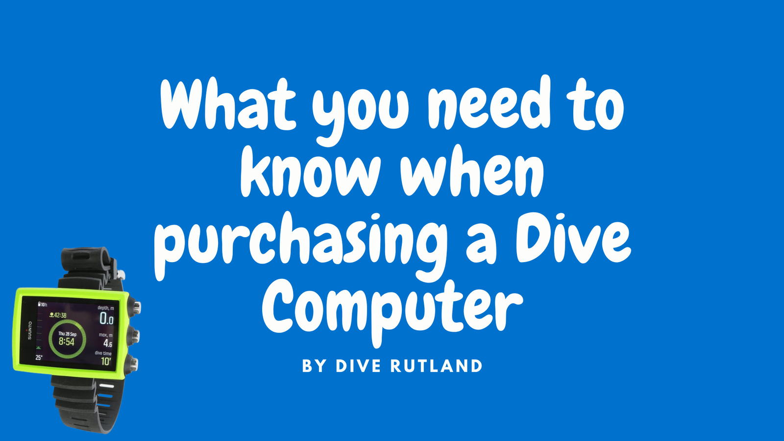 Choosing a Dive Computer