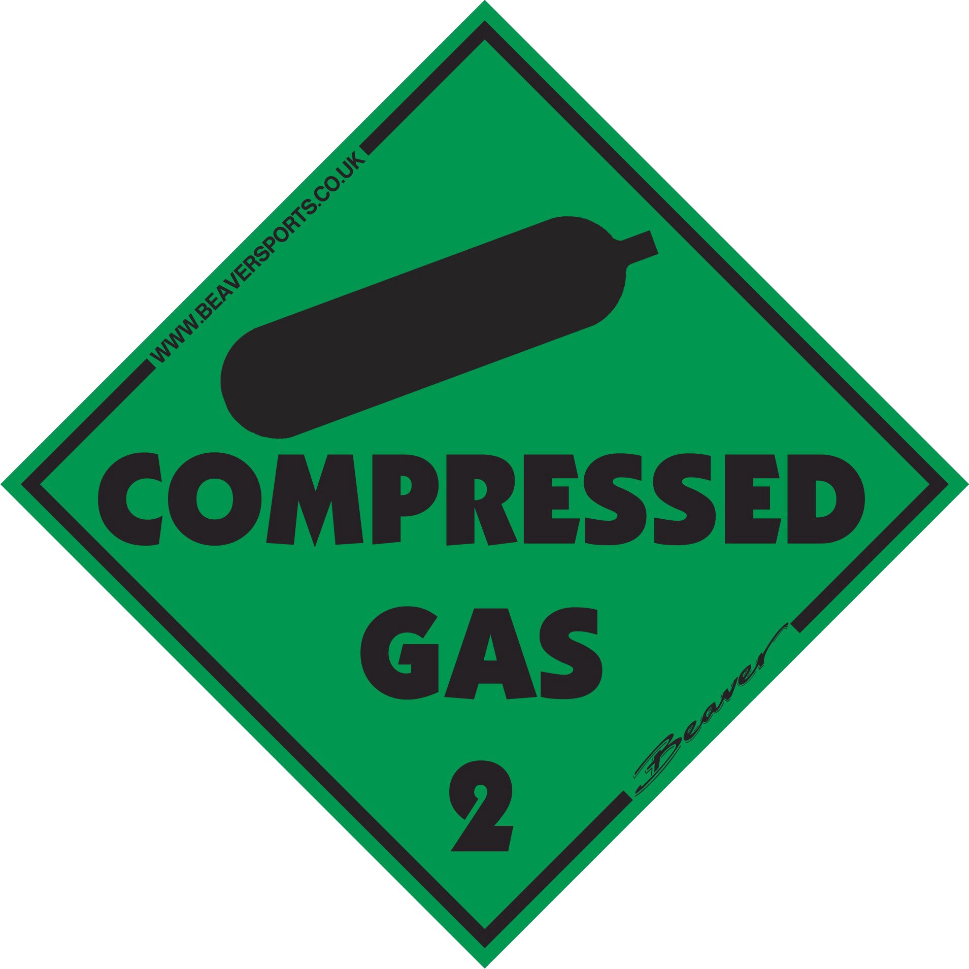 Beaver Compressed Gas Symbols Magnetic | Dive Rutland