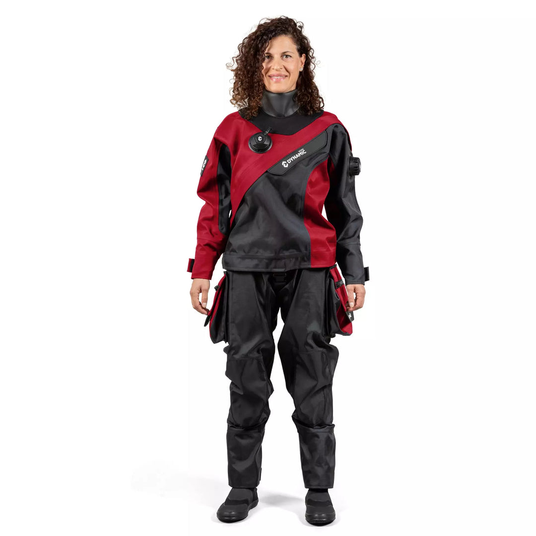 DynamicNord RS-352  Drysuit Ladies Superior Black/Red | Dive Rutland