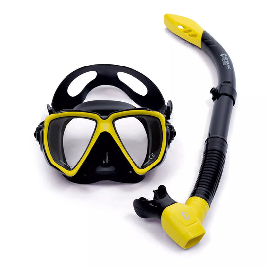 DynamicNord MS-21 Adult Snorkel Set Black/Yellow | Dive Rutland