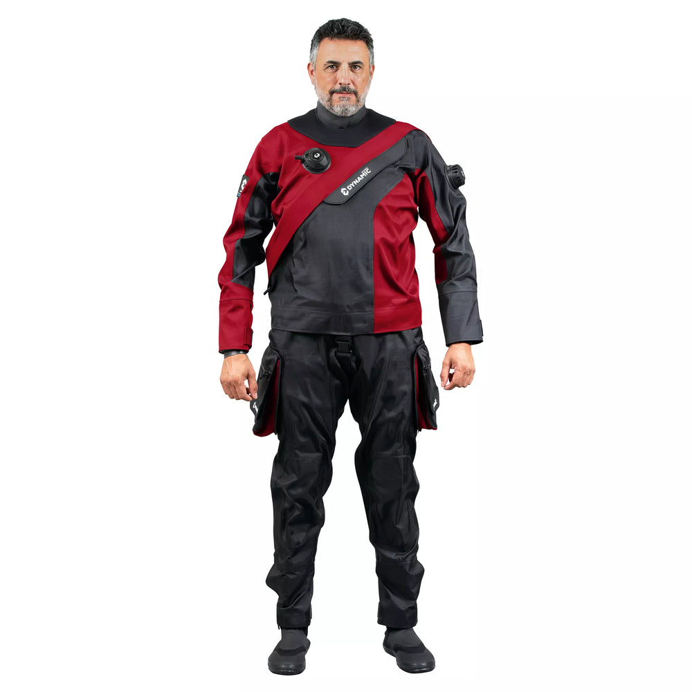 DynamicNord RS-351 Superior Drysuit Mens Black/Burgundy | Dive Rutland