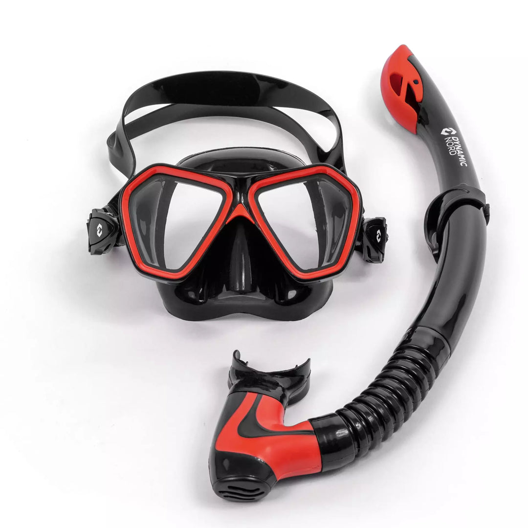 DynamicNord Junior Snorkelling Set Black/Red | Dive Rutland
