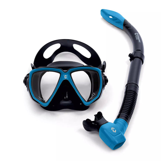 DynamicNord MS-21 Adult Snorkel Set Black/Blue| Dive Rutland
