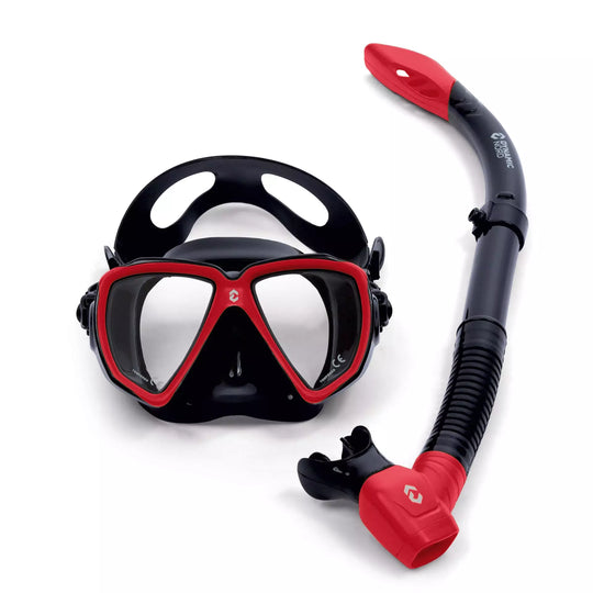 DynamicNord Snorkelling Set MS-21 Black / Red | Dive Rutland