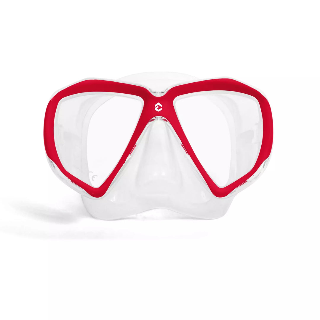 Dynamic Nord VM50 Ultra Clear Mask Advanced Clear / Red | Dive Rutland