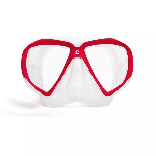 Dynamic Nord VM50 Ultra Clear Mask Advanced Clear / Red | Dive Rutland