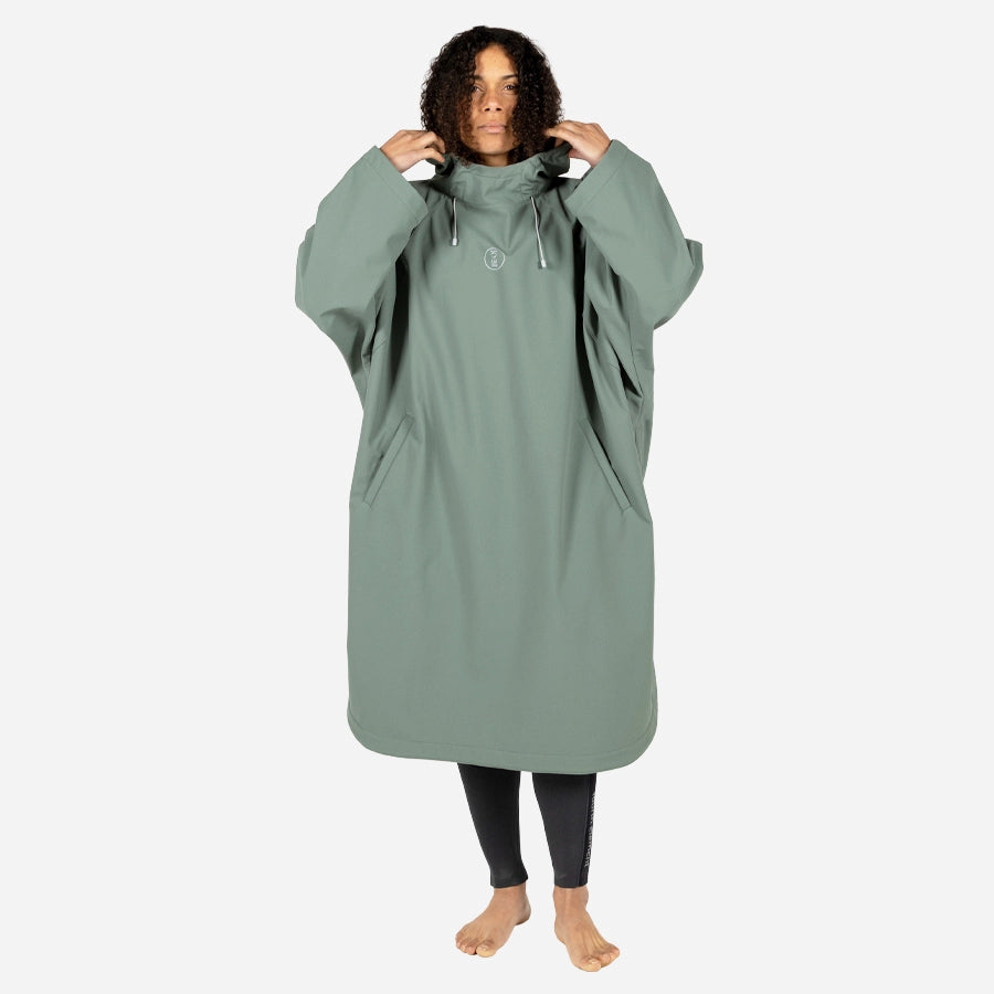 Fourth Element Storm Poncho in Sea Moss  | Dive Rutland