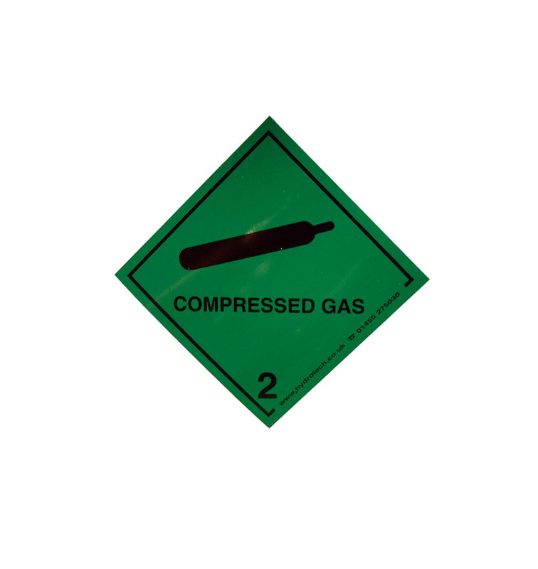 Compressed gas sticker to stick onto your vehicle when carrying any compressed gas