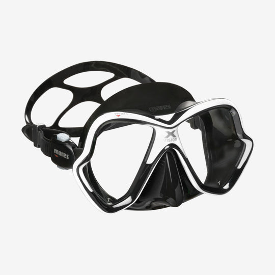 Mares X-Vision Mask Black Skirt with White frame | Dive Rutland