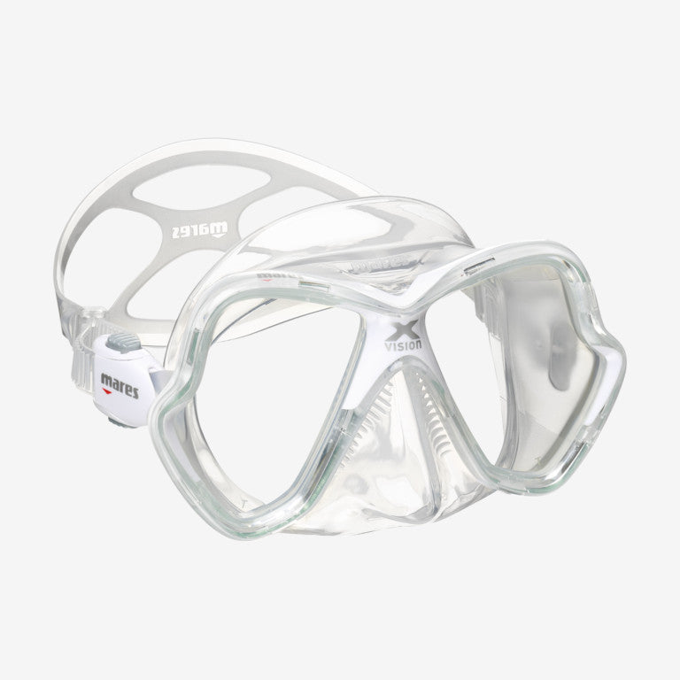 Mares Xvision Mask Clear Skirt White Frame | Dive Rutland