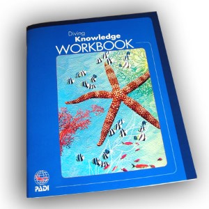 PADI Diving Knowledge Workbook available at Dive Rutland