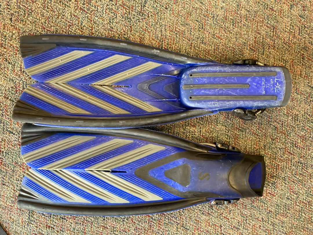 Scubapro Split Fins Blue L-XL Secondhand | Dive Rutland