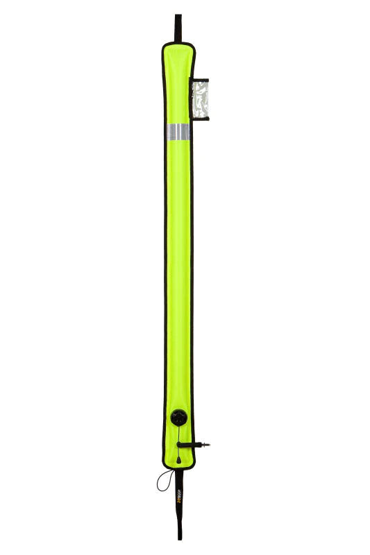 XDEEP Narrow Yellow 140cm Closed SMB with 3M Solas Reflective Tape | Dive Rutland