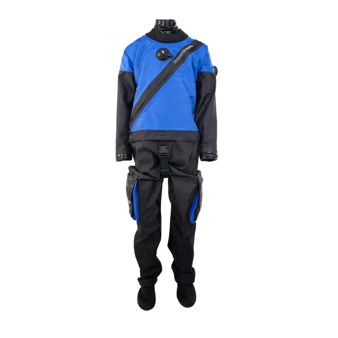 DynamicNord Drysuit DG-354 Ladies with DUI Zipseal Black / Blue | Dive Rutland