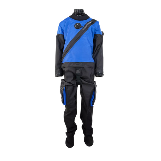 DynamicNord Drysuit DG-354 Ladies with DUI Zipseal Black / Blue | Dive Rutland
