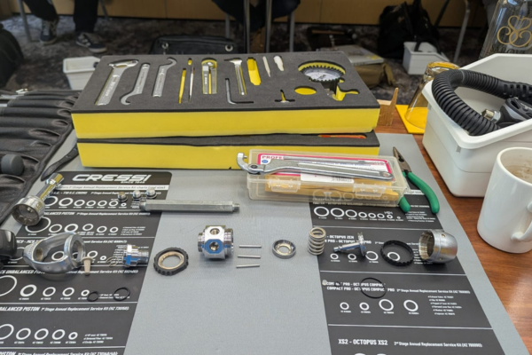 Cressi Servicing tools used on Servicing course