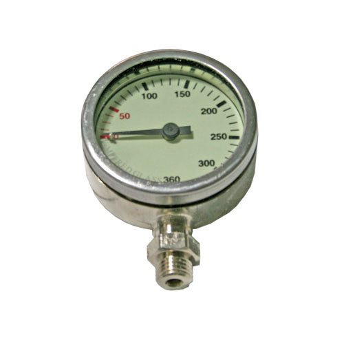 Nautilus 52mm 240 bar Nickel Plated Pressure Gauge - 50006