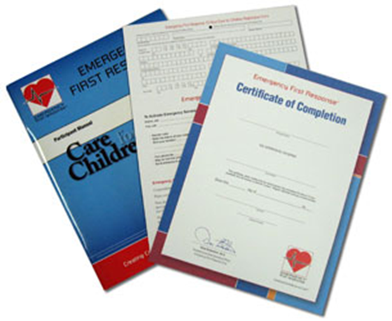 EFR 12 Hour Care for Children materials available at Dive Rutland