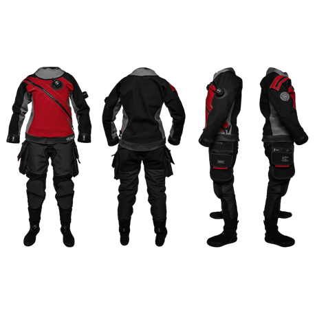 Santi E.Lite+ Scarlet Red-Drysuits- by Santi-Dive Rutland