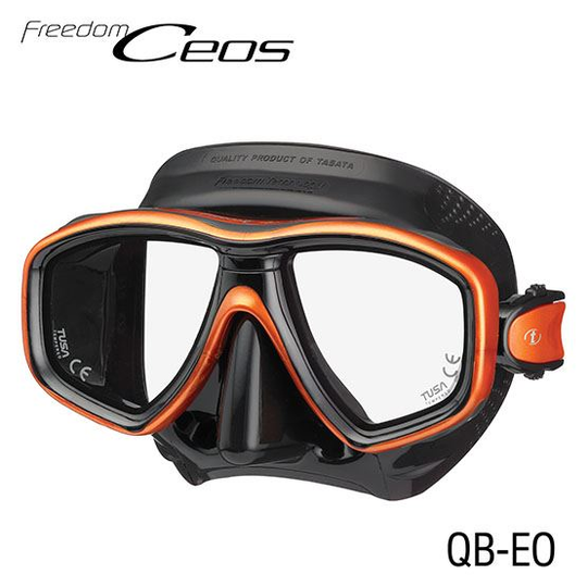 Tusa Ceos Mask Black Energy Orange | Dive Rutland