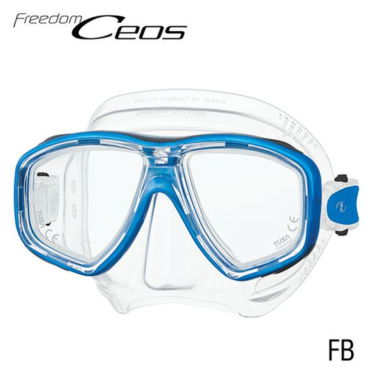 Tusa Ceos Mask Clear Fishtail Blue | Dive Rutland