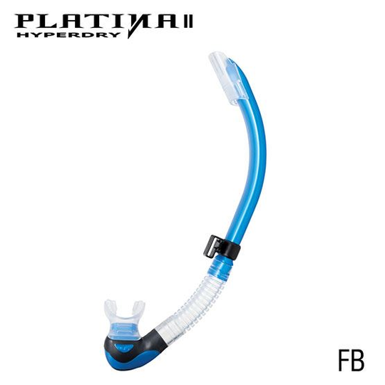TUSA SP170 Platina II Hyperdry Snorkel Fishtail Blue | Dive Rutland